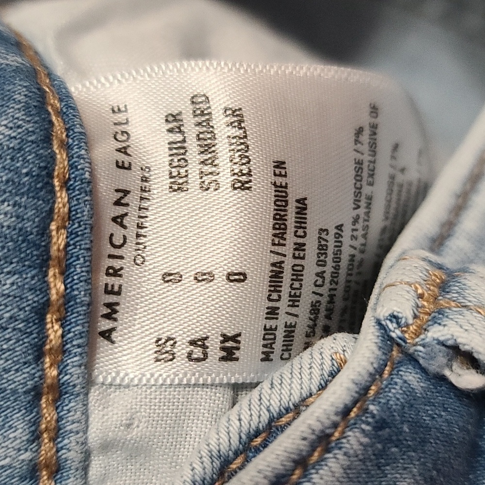 American Eagle Next Level Stretch Hi Rise Jeggings Jeans Juniors Sz 0 EUC - Picture 11 of 15